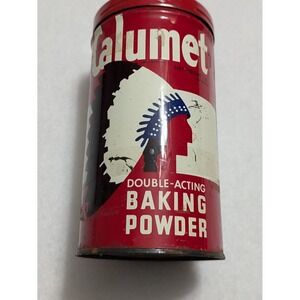 Vintage Calumet 16 oz American Indian Baking‎ Powder Tin Can